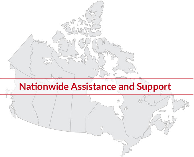 map canada assistance support